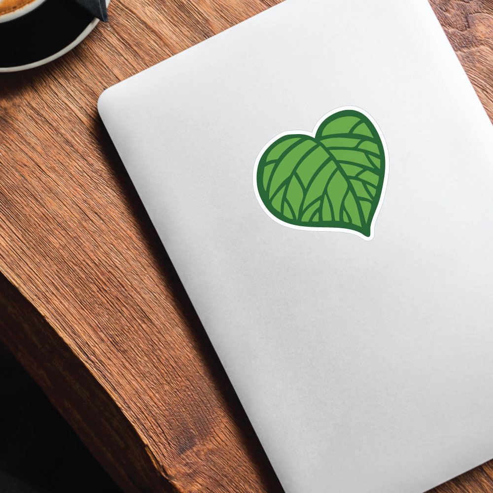 Leaf Heart Sticker Decal