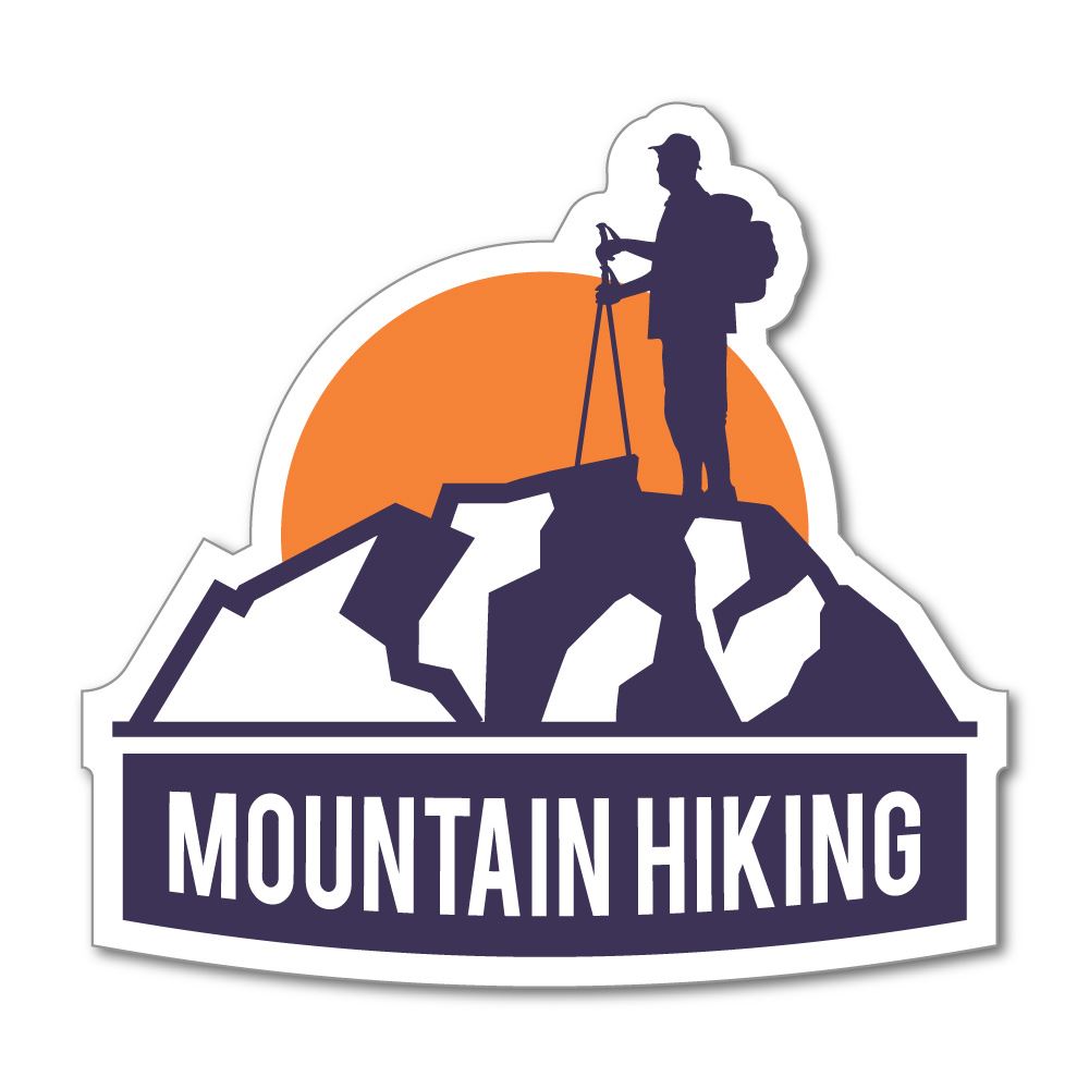 Mountain Hiking Sticker Decal