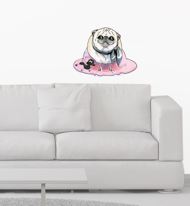 The Best Gal Pug Wall Sticker