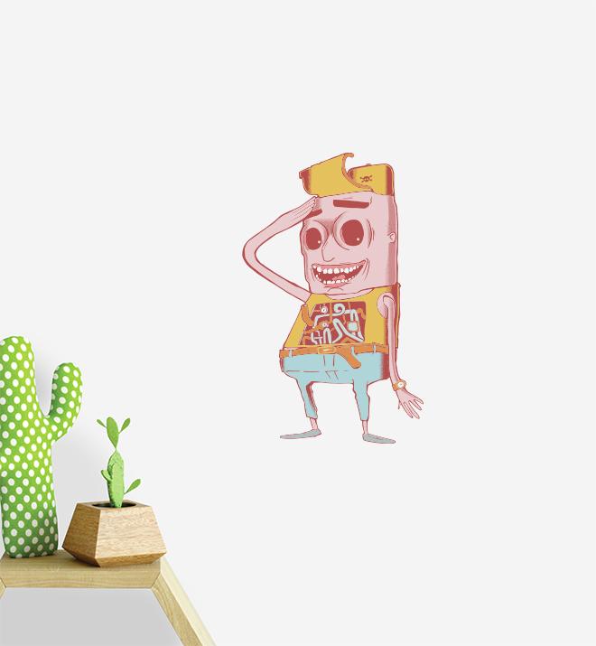 Square Dude Wall Sticker