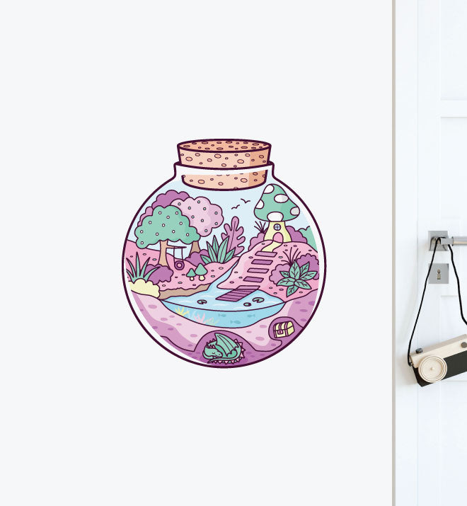 Pocket Fairy Land In a Jar Wall Sticker