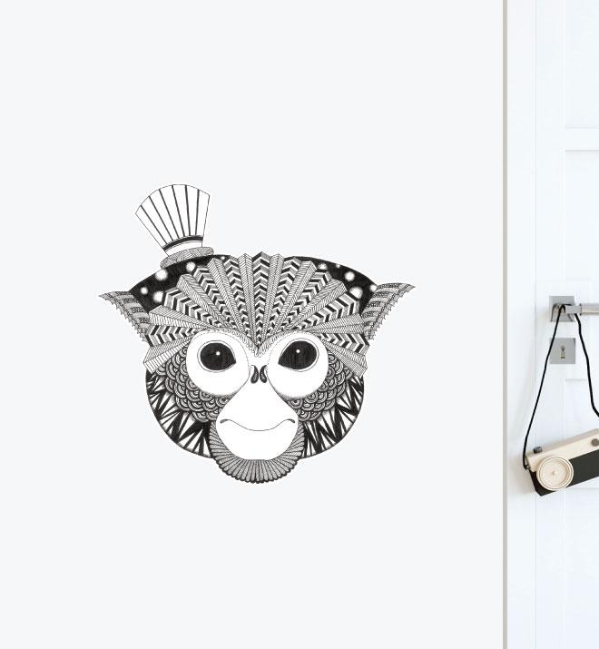 Clever Monkey Wall Sticker