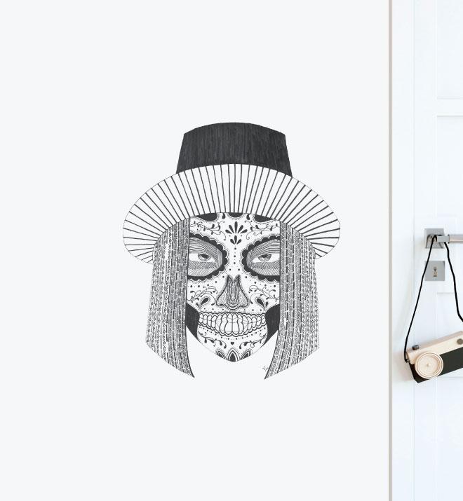 Woman del Muertos Wall Sticker
