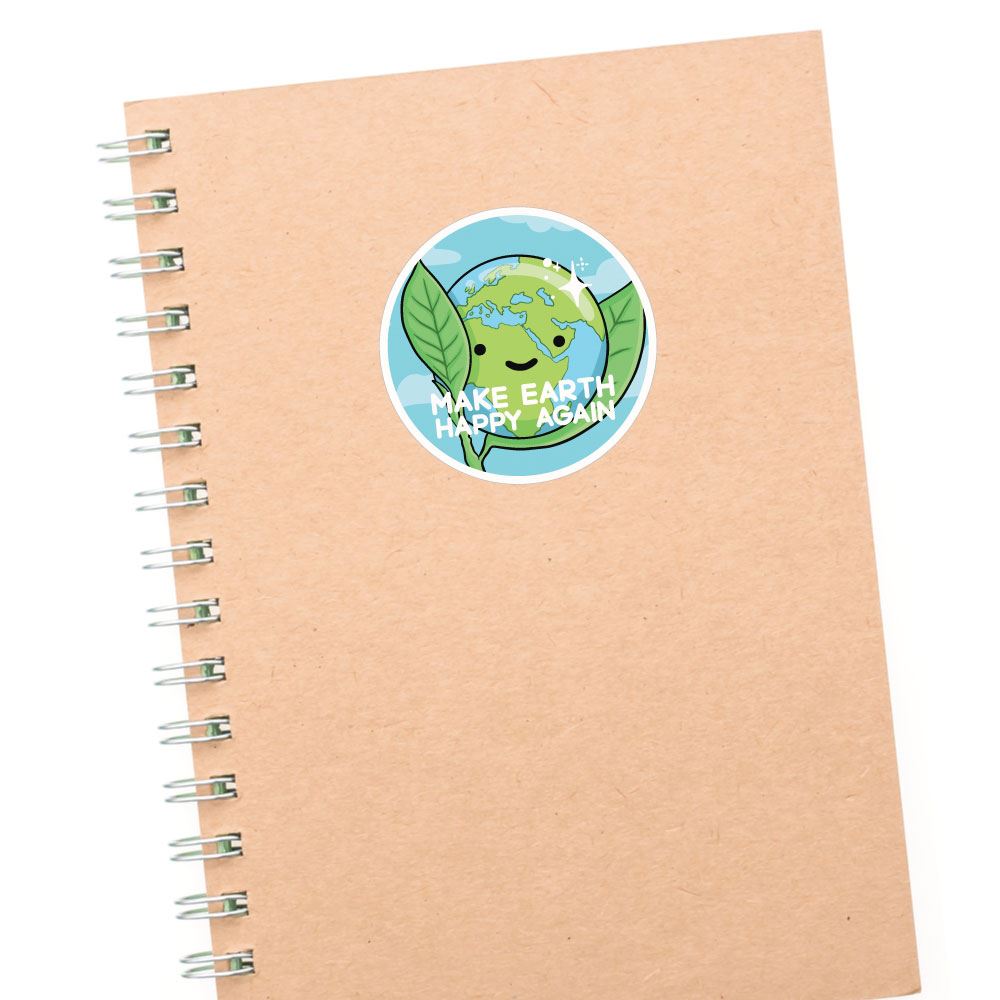 Make Earth Happy Sticker Decal