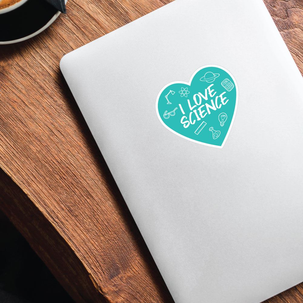 I Love Science  Sticker Decal
