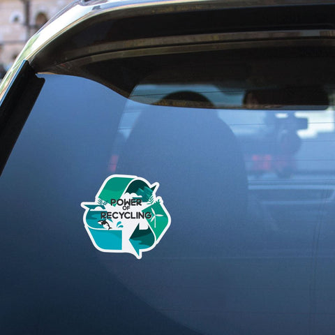 Power Of Recycling Sticker Decal