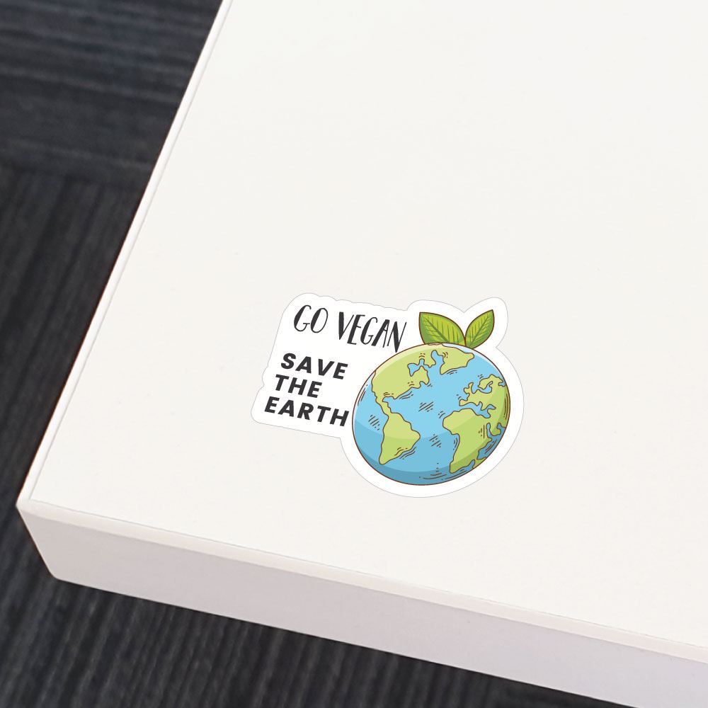 Go Vegan Save The Earth Sticker Decal