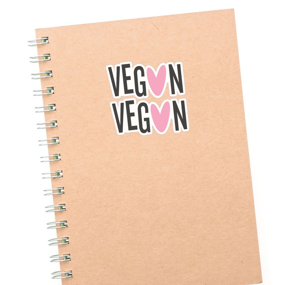 2X Vegan Sticker Decal