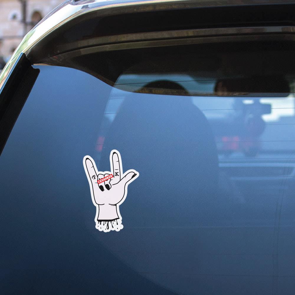 F Off Hand Sticker Decal