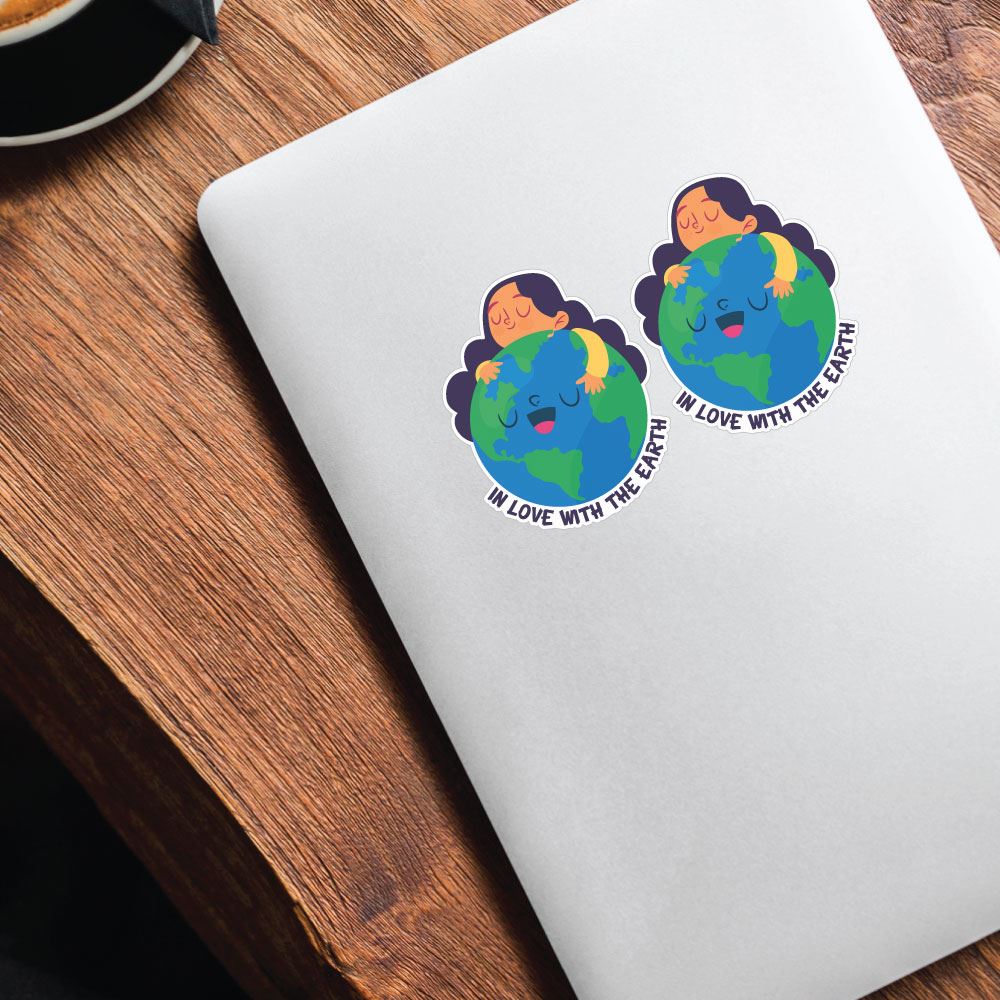 2X In Love With The Earth Sticker Decal