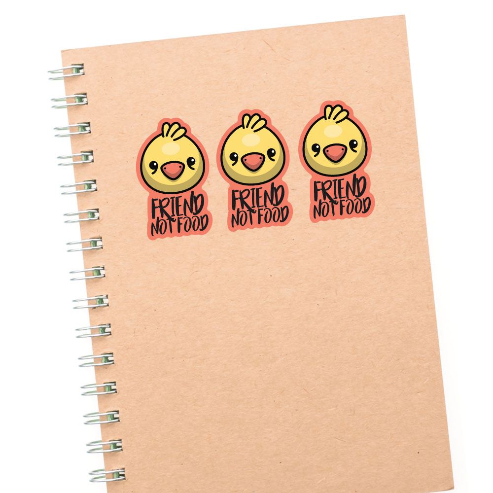 3X Friend Not Food Chicken Sticker Decal