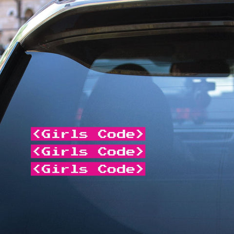 3X Girls Code Sticker Decal