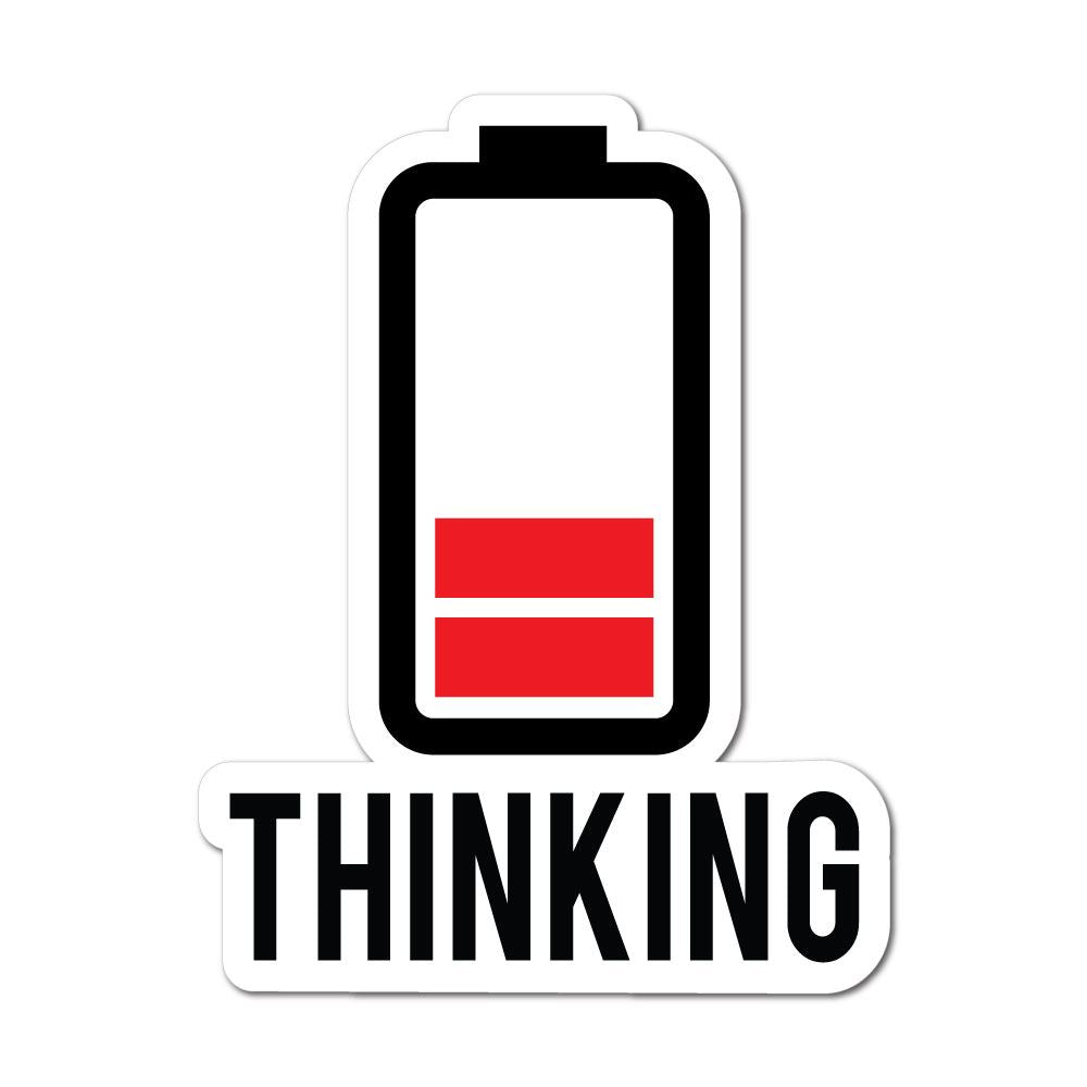 Thinking Sticker Decal | Geek Stickers - Little Sticker Boy