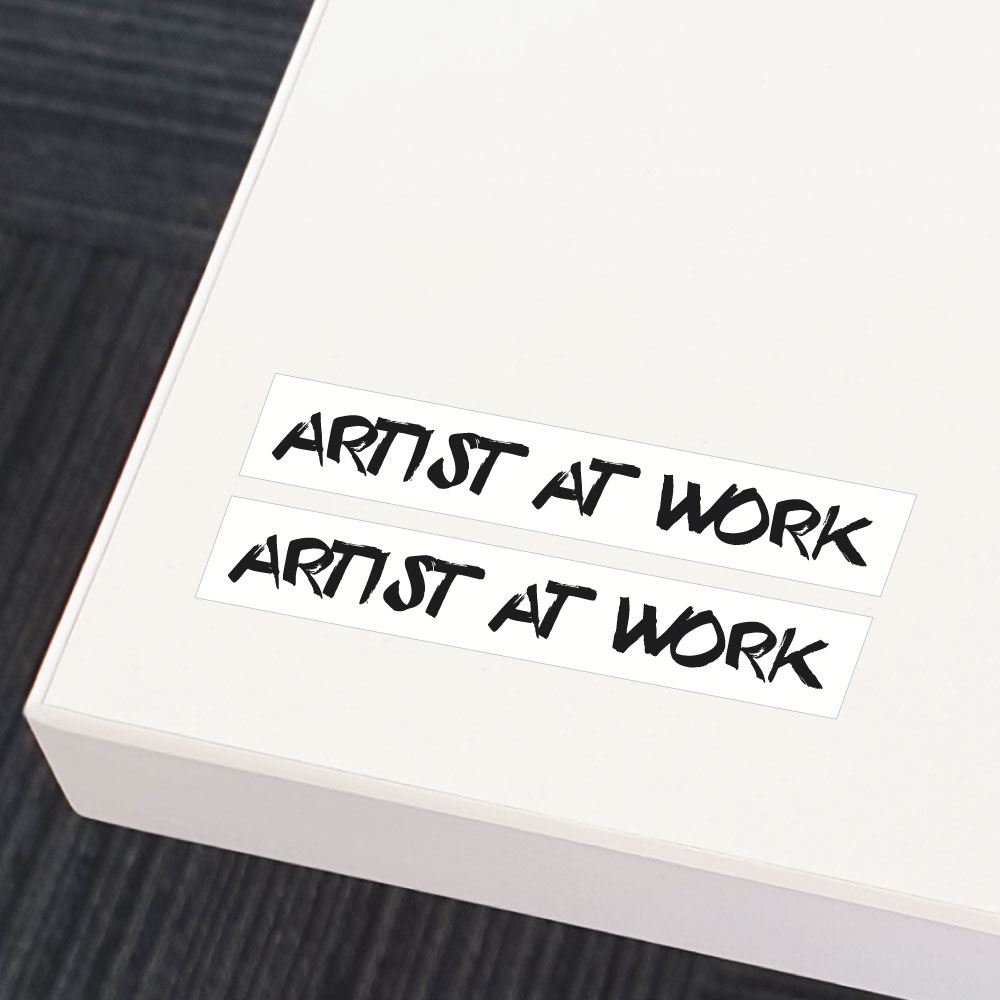 2X Artist At Work Sticker Decal