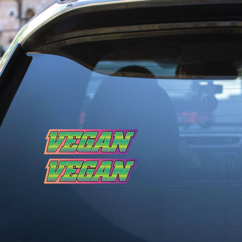 Vegan Colorful Text Sticker Decal