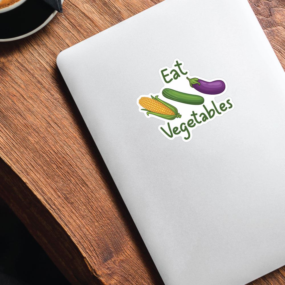 Eat Dis Sticker Eat Vegetables Sticker Decal | Vegan Stickers - Little Sticker Boy