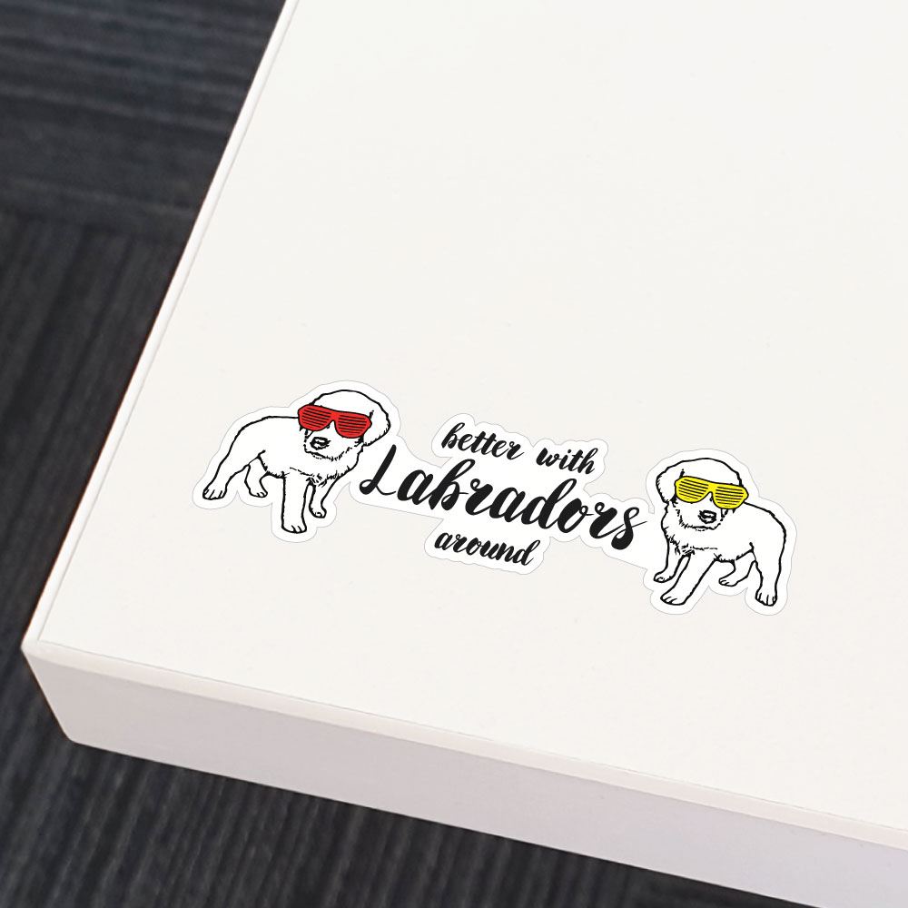 Labradors Around Sticker Decal