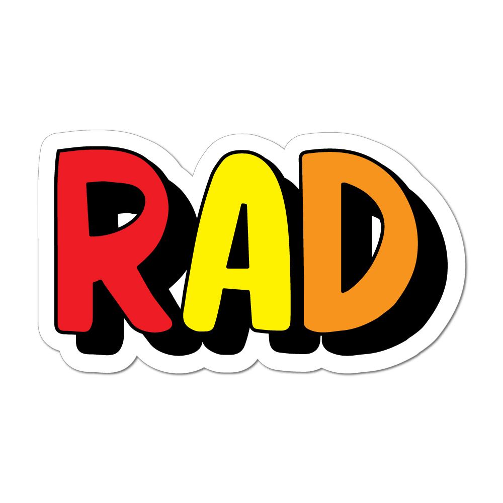 Rad Awesome Cool Dope Slang Radical West Coast Car Sticker Decal