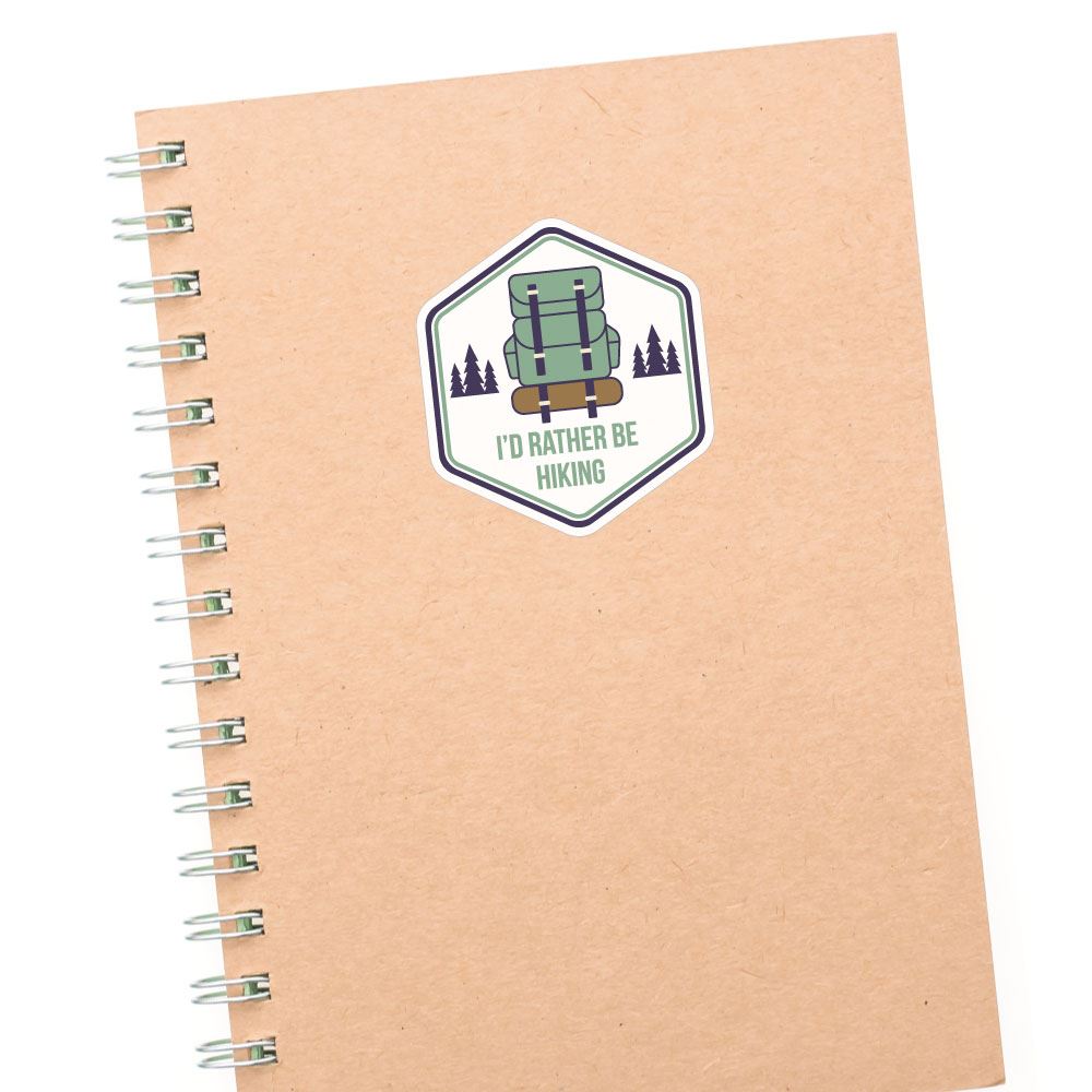 Id Rather Be Hiking Sticker Decal