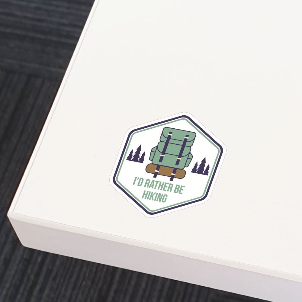 Id Rather Be Hiking Sticker Decal