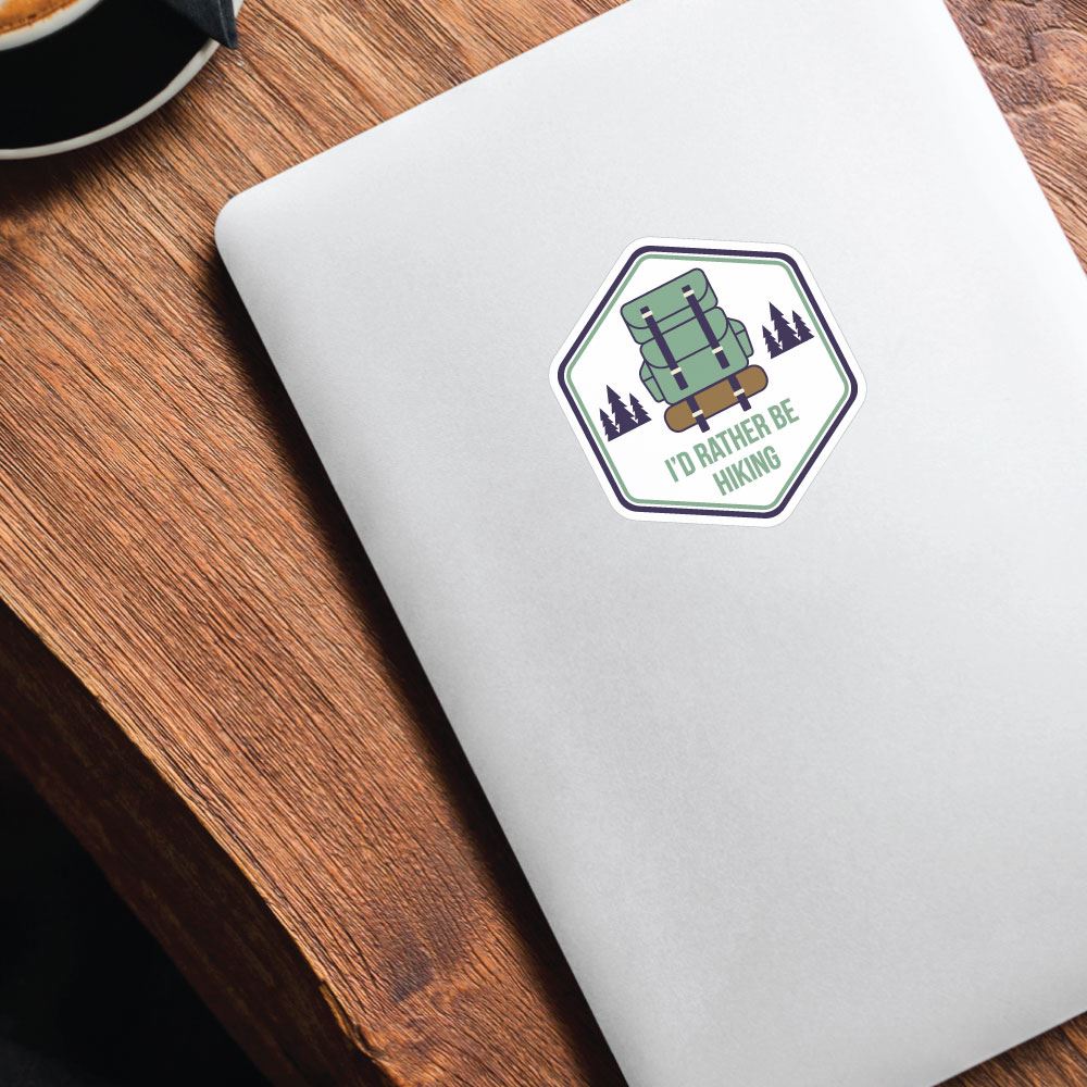 Id Rather Be Hiking Sticker Decal