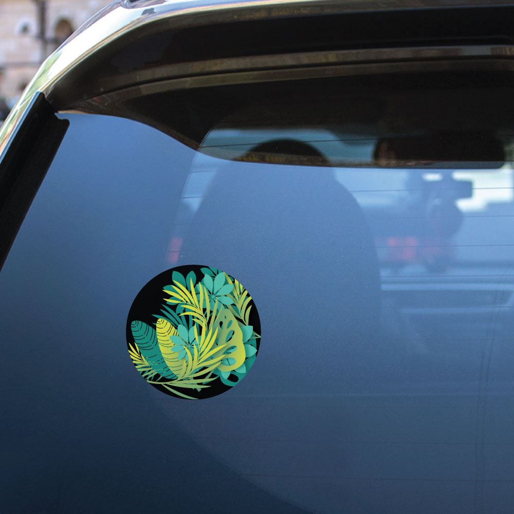 Green Leaves Sticker Decal