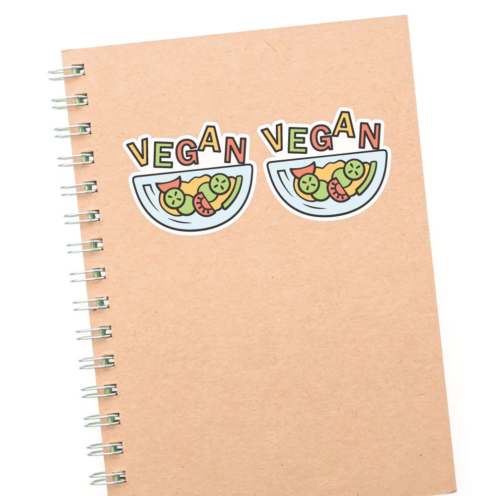 2X Vegan Salad Sticker Decal