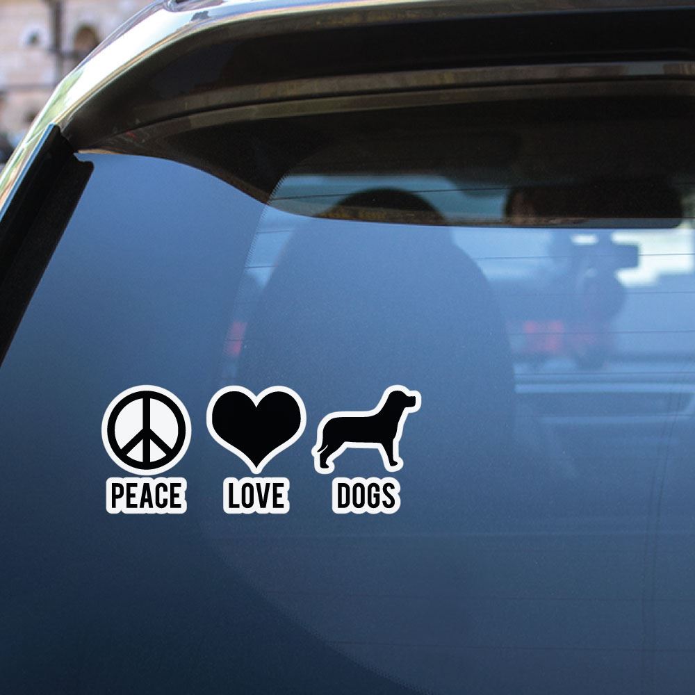 Peace Love Dogs Sticker Decal