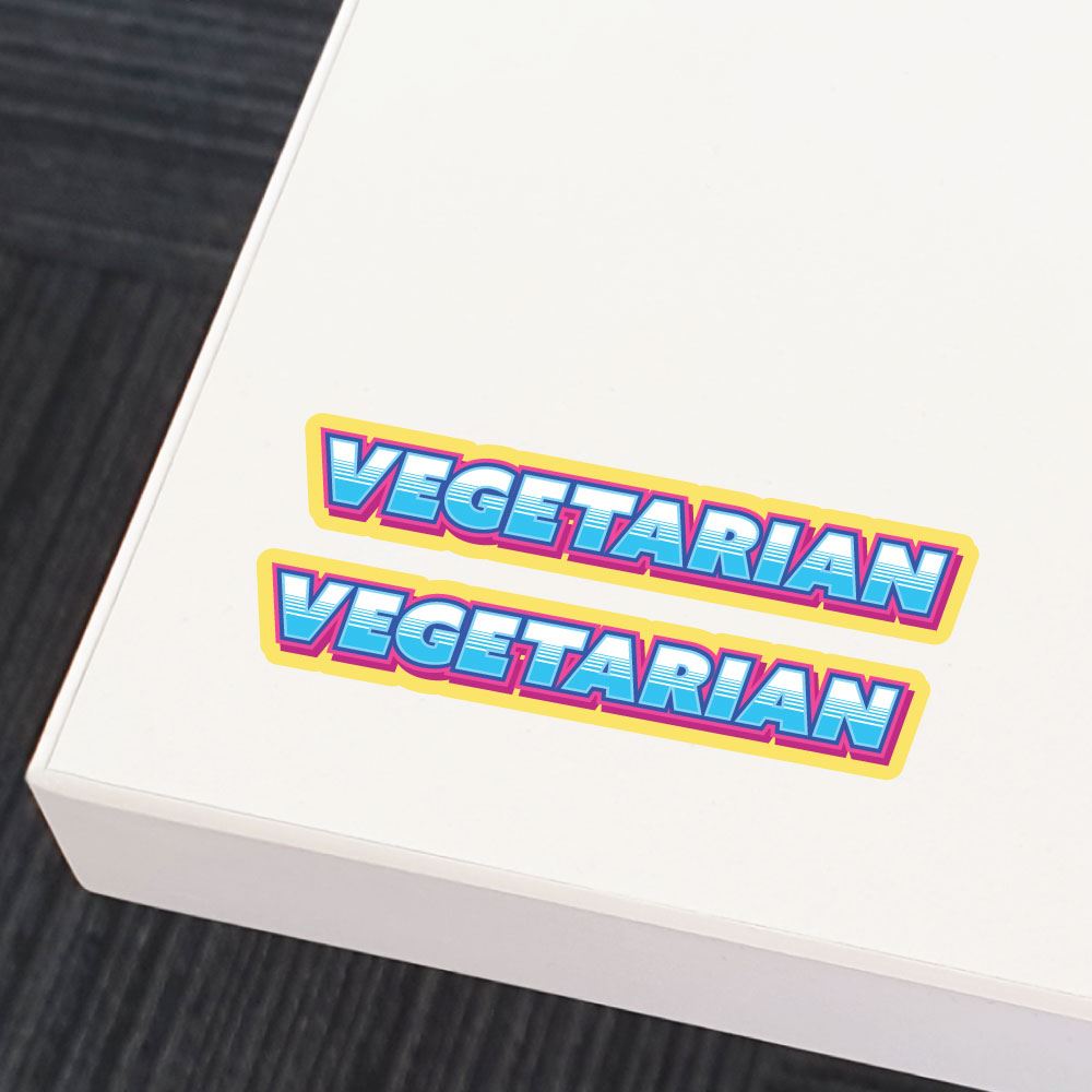 2X Vegetarian Sticker Decal