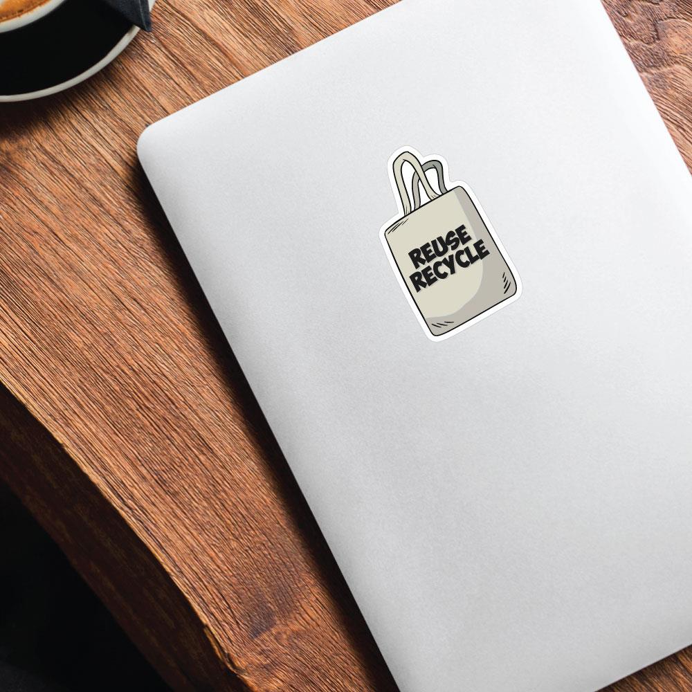 Reuse Recycle Bag Sticker Decal