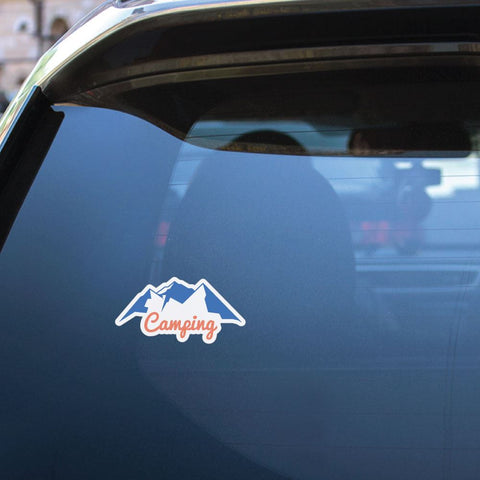 Mountain Camping Sticker Decal