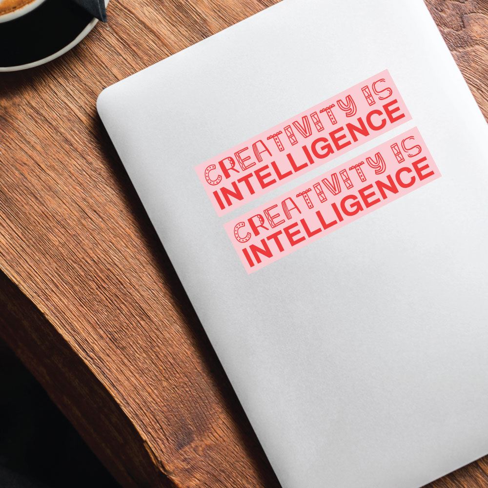 2X Creativity Is Intelligence Sticker Decal