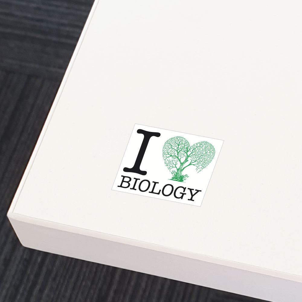 I Love Biology Sticker Decal