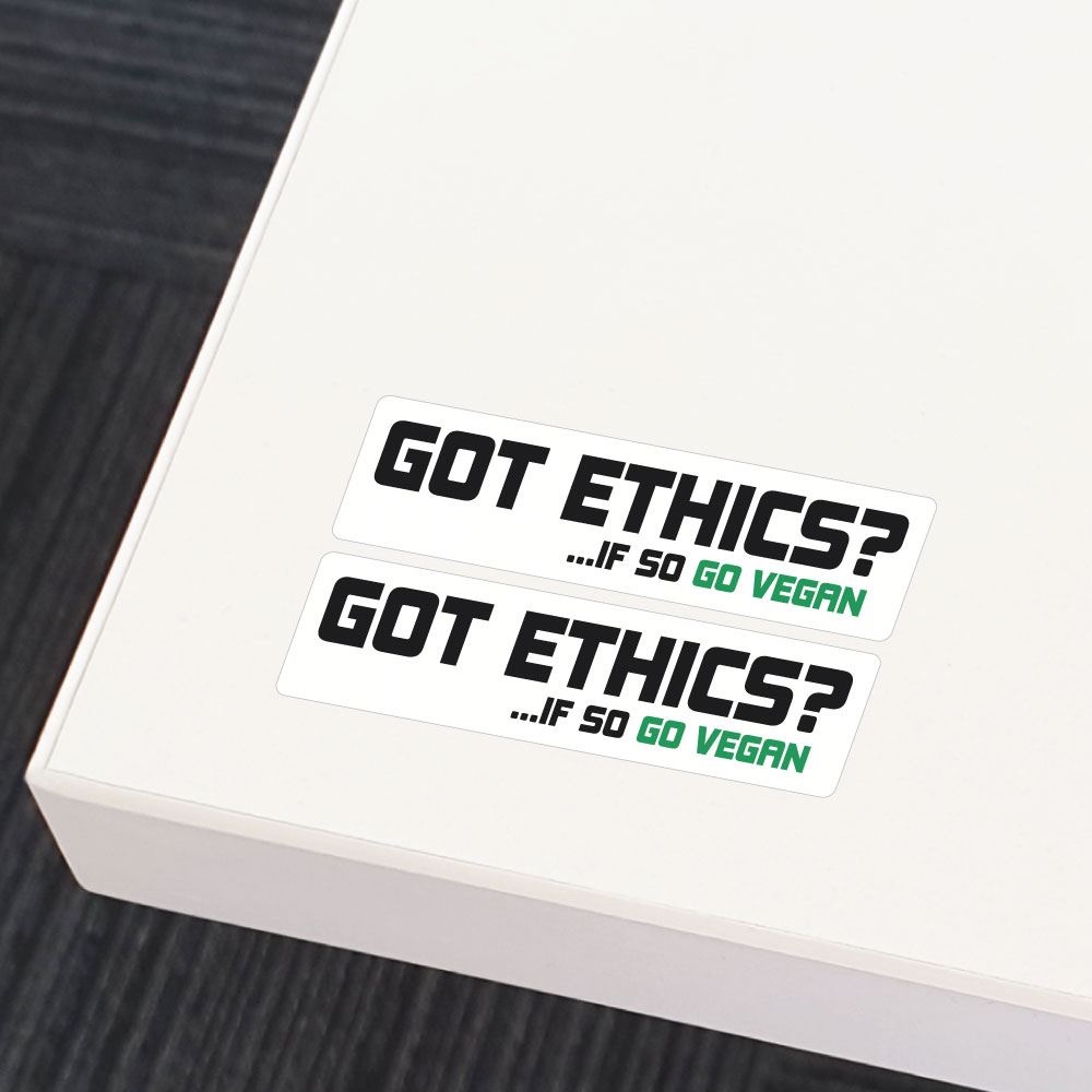 2X Got Ethics Sticker Decal | Vegan Stickers - Little Sticker Boy