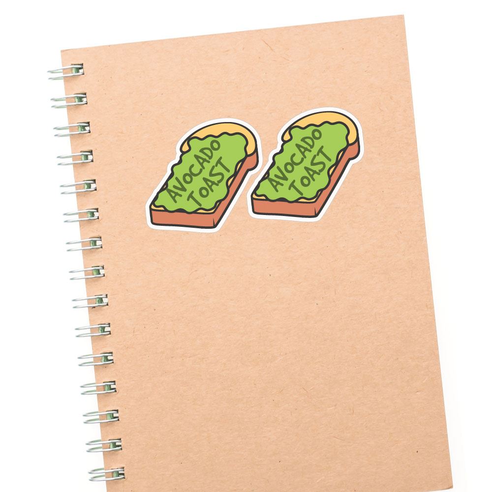 2X Toast With Avocado Sticker Decal
