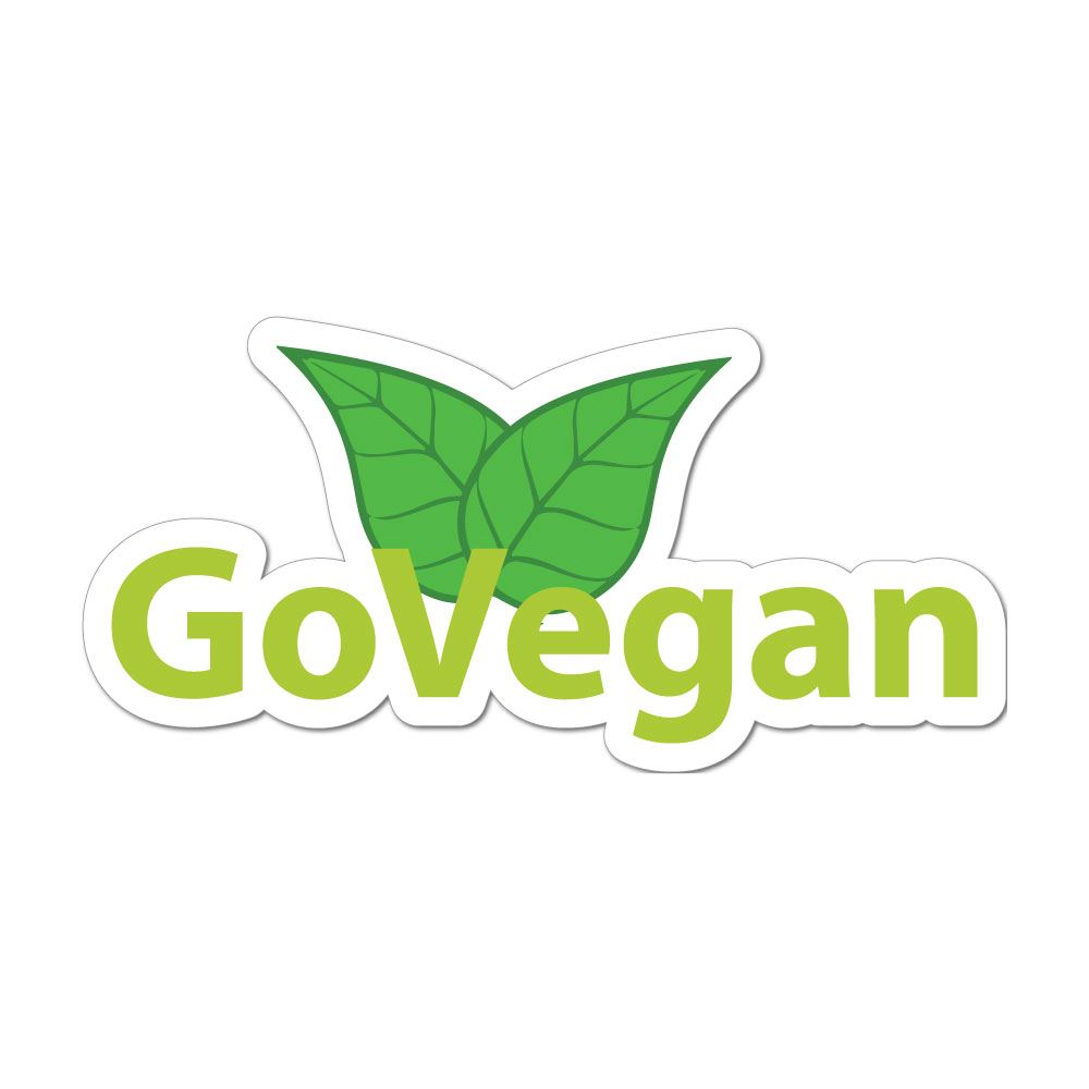 Go Vegan Plant Car Sticker Decal