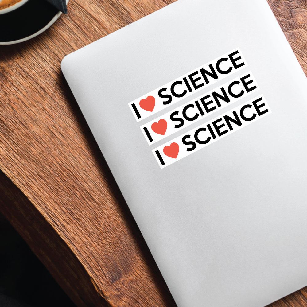 3X I Love Science Sticker Decal