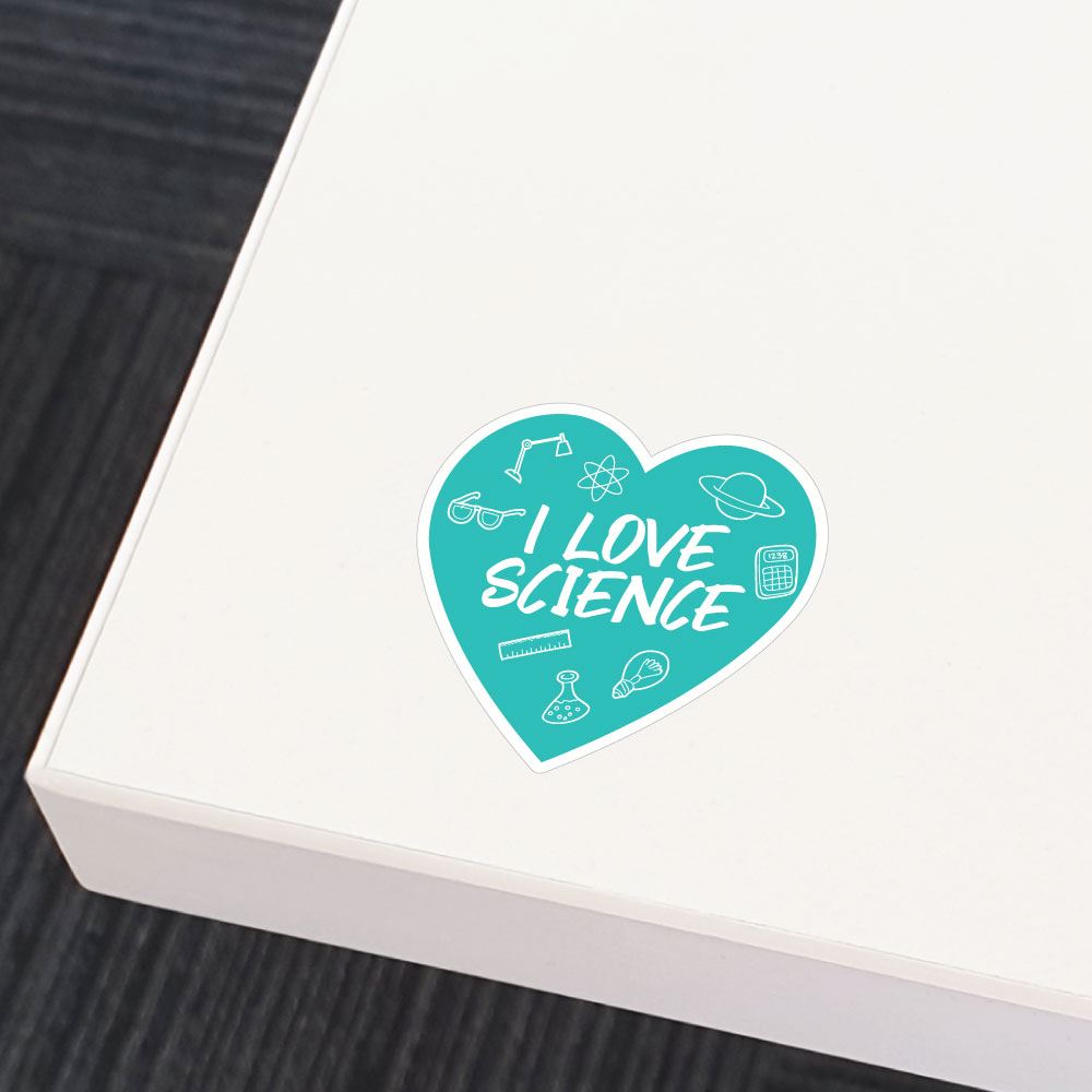 I Love Science  Sticker Decal