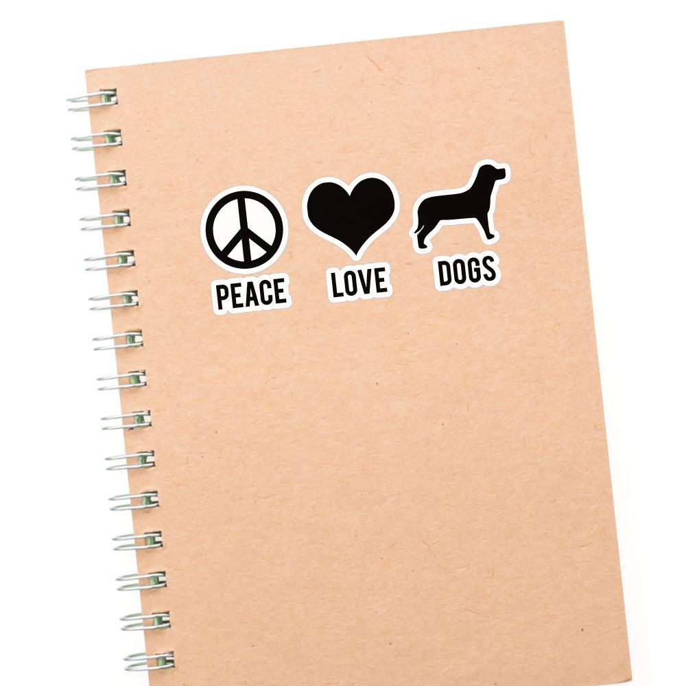 Peace Love Dogs Sticker Decal