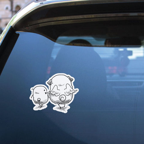 Angel Pugs Sticker Decal