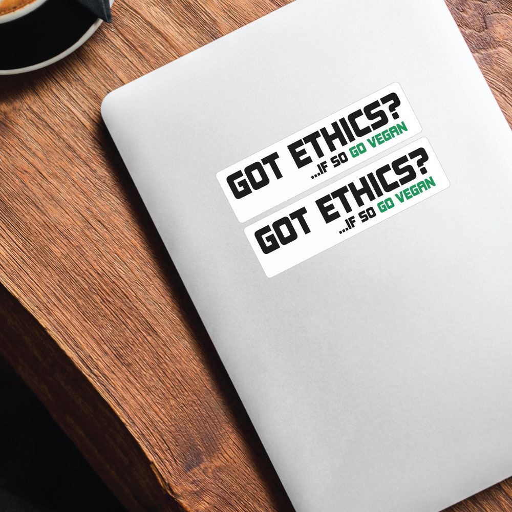 2X Got Ethics Sticker Decal | Vegan Stickers - Little Sticker Boy