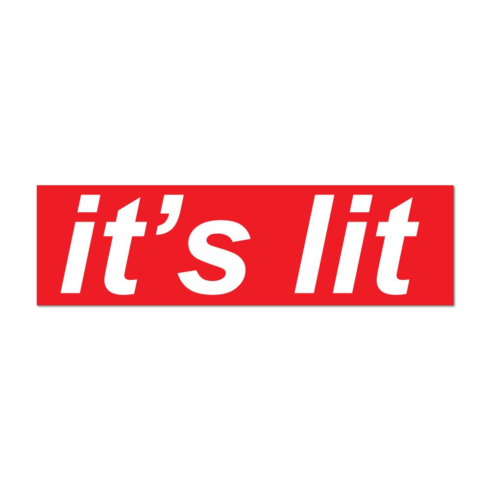 It'S Lit Red Paraody Car Sticker Decal