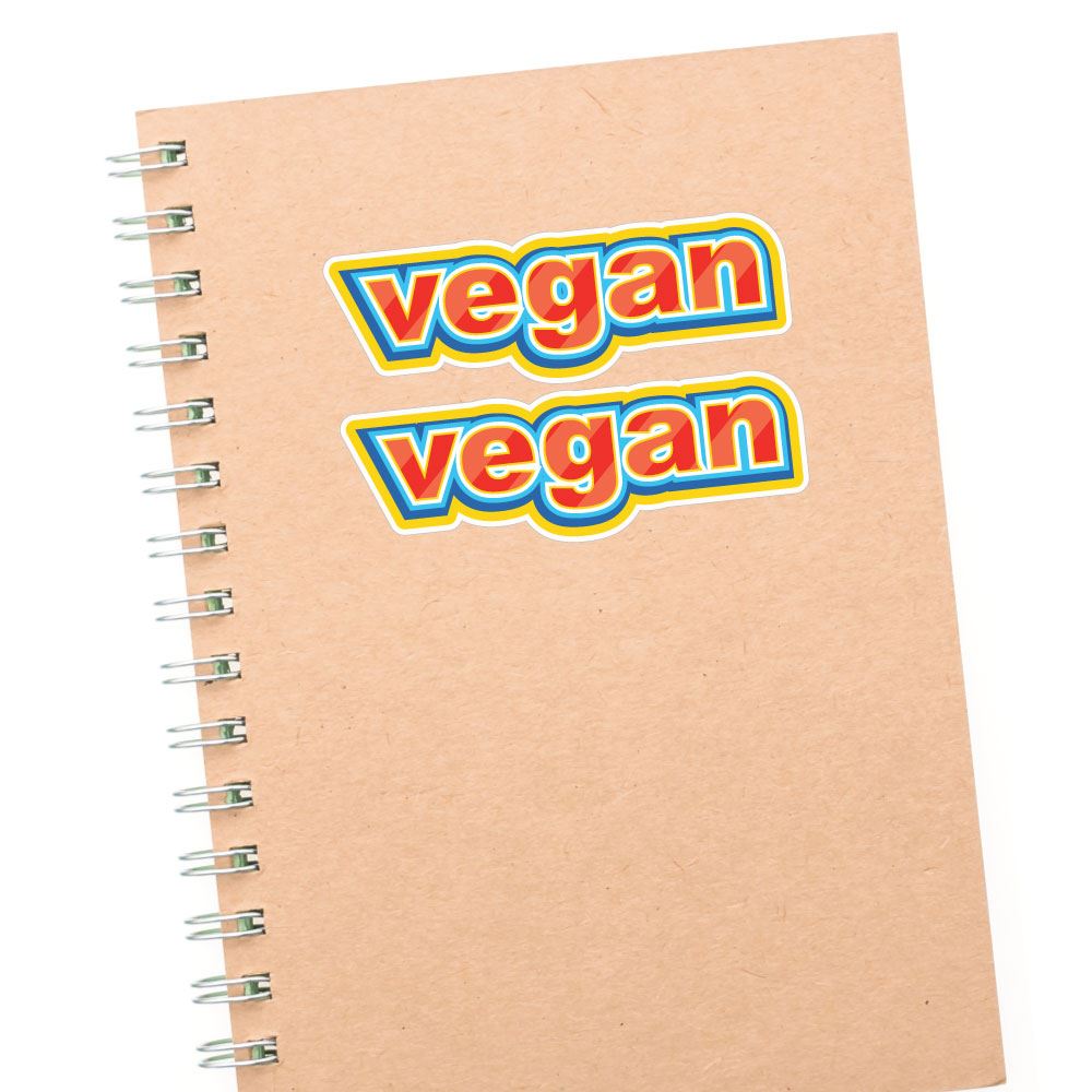 2X Vegan Sticker Decal