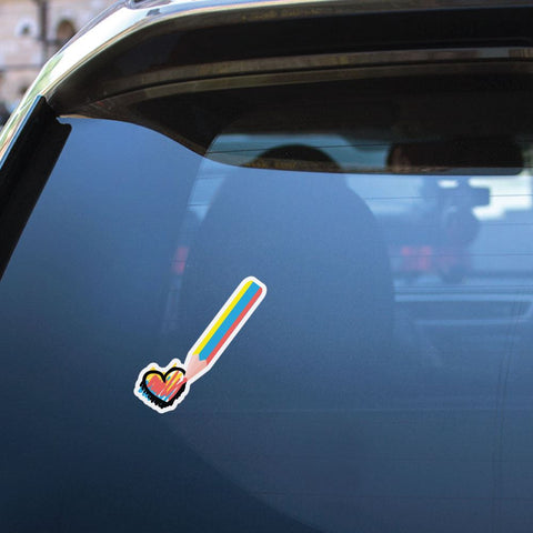 Love Pencil Sticker Decal