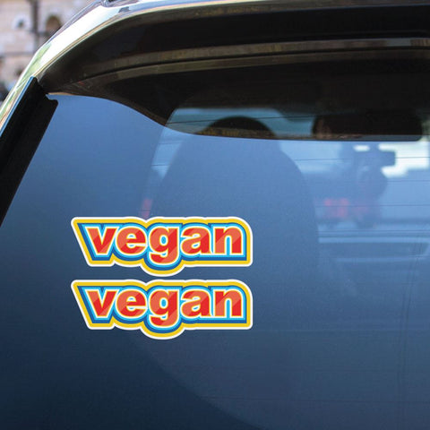 2X Vegan Sticker Decal