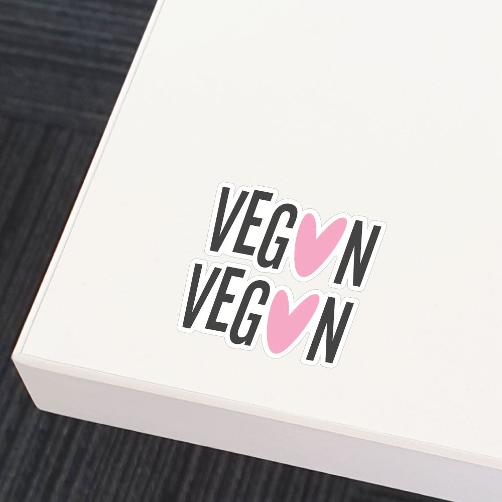 2X Vegan Sticker Decal