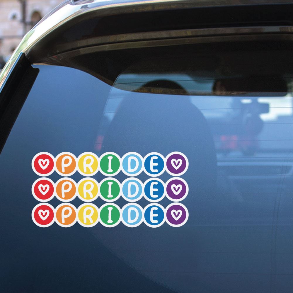 Gay Pride X3 Sticker Decal