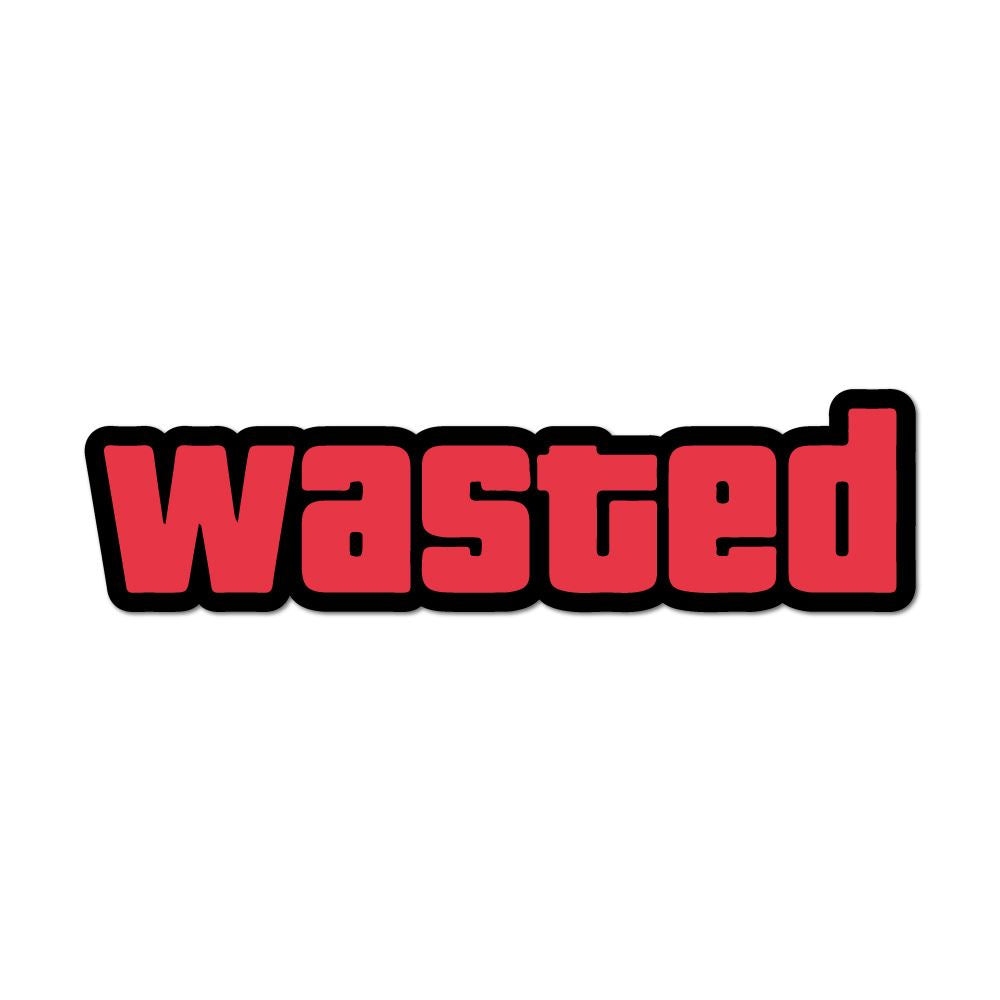 Wasted Funny Text Car Sticker Decal