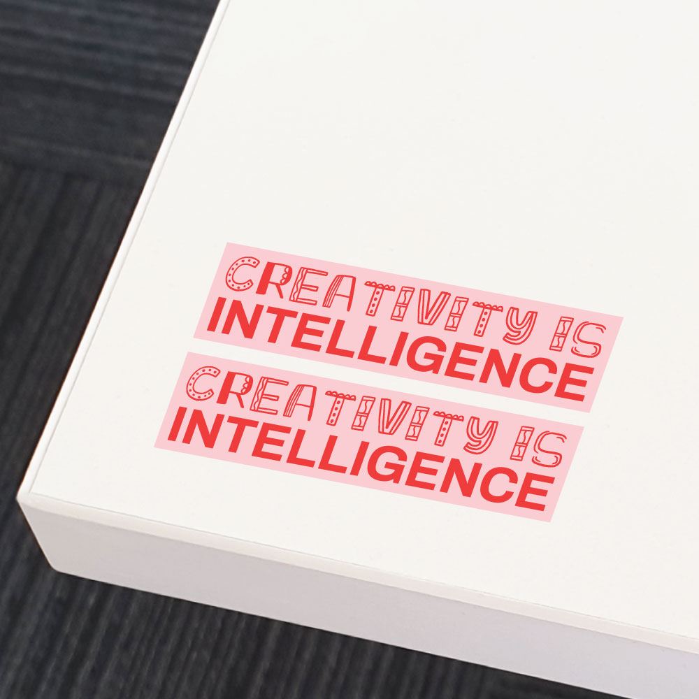 2X Creativity Is Intelligence Sticker Decal