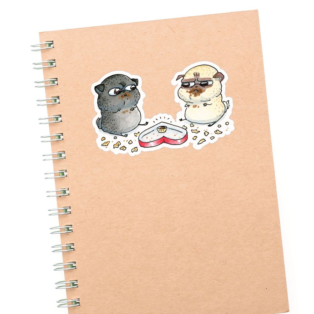 Last Is Mine Pug Fight Sticker Decal